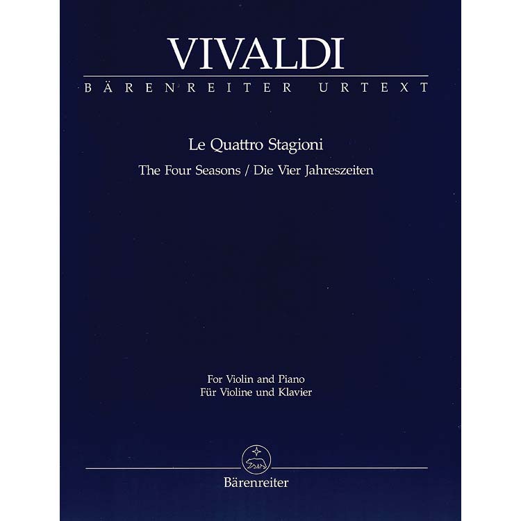 Four Seasons, complete, for violin and piano (urtext); Antonio Vivaldi ...